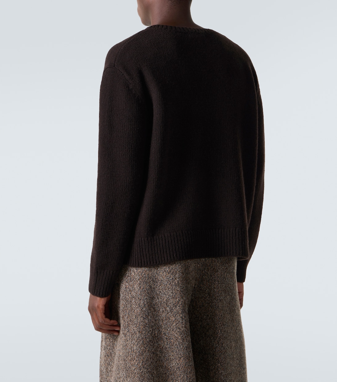 Свитер из шерсти и кашемира Dries Van Noten, темно-коричневый — фото 4