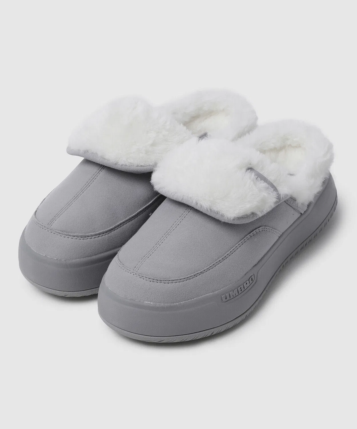 Мужские серые утеплённые тапочки Snow Low от Umbro