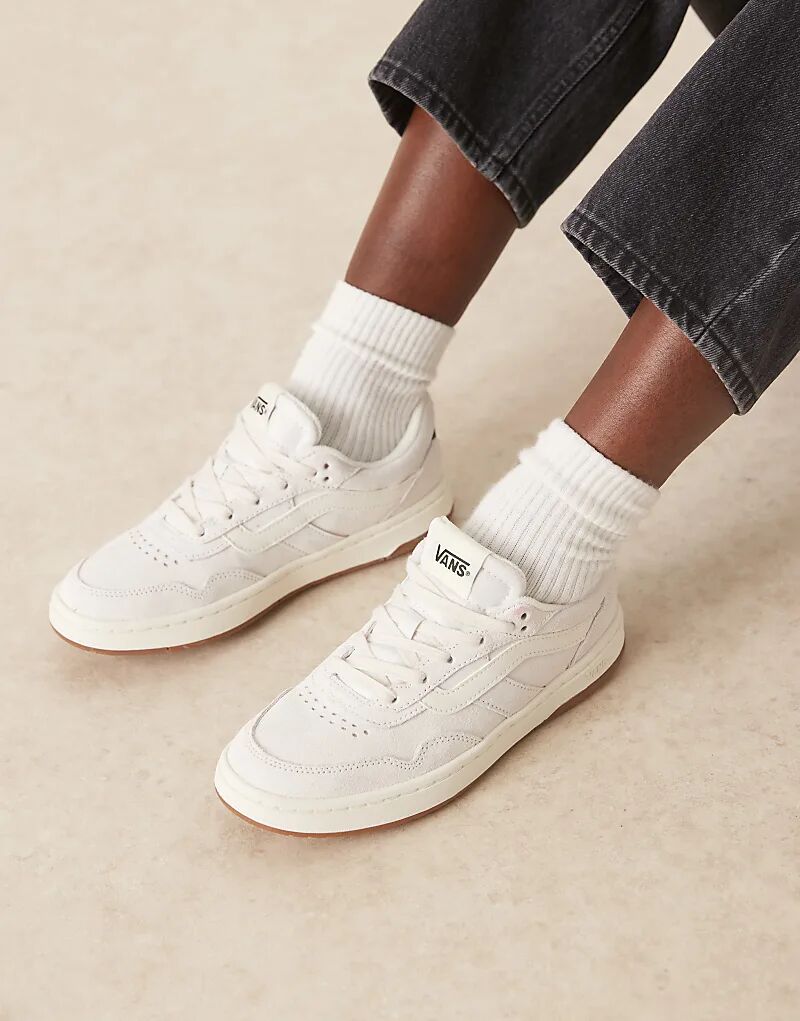 Кроссовки Vans Cruze 3.0 бежевого цвета с зелеными деталями