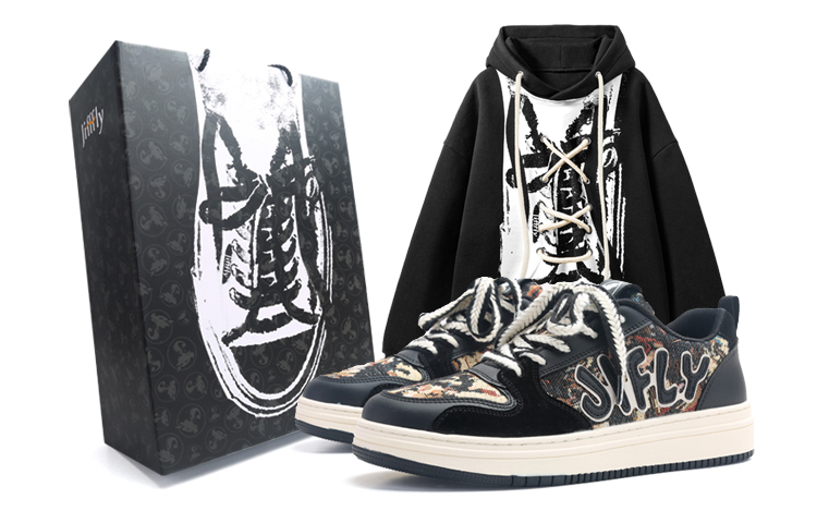 

Jifffly Кроссовки для скейтбординга Unisex Low top Black/White