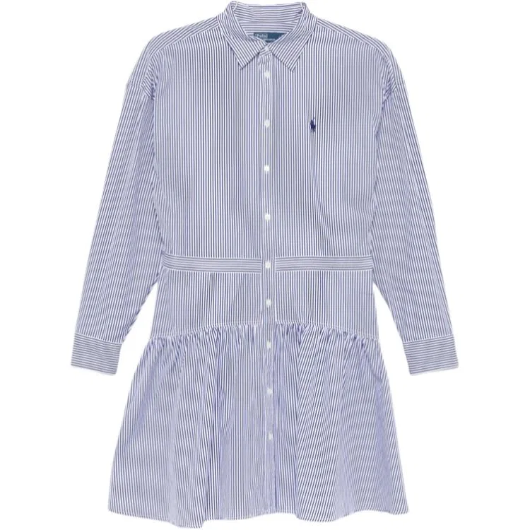 Платье-рубашка в полоску Polo Ralph Lauren синее