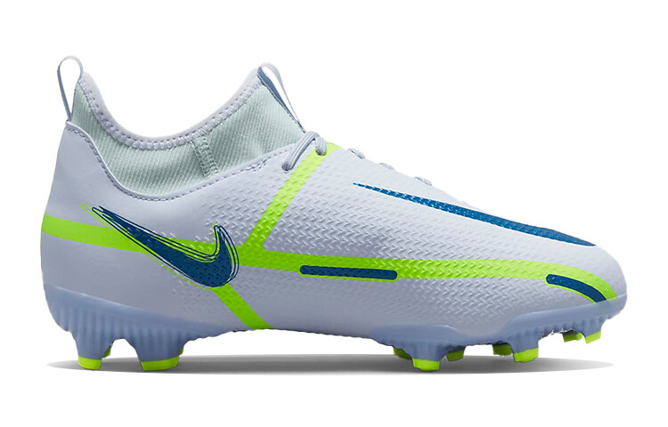 Футбольные бутсы Phantom GT Kids, детские, среднего размера, серые/зеленые Nike — фото 2