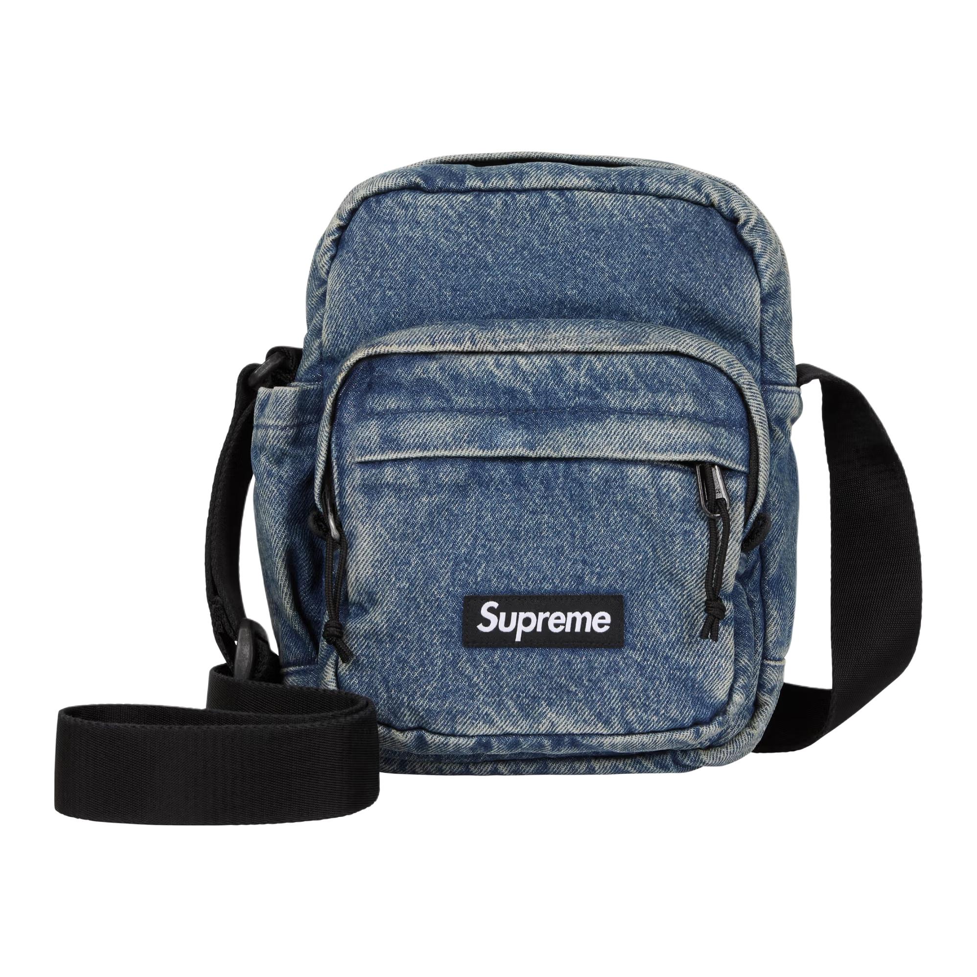 

Supreme Джинсовая наплечная сумка унисекс синяя, Blue