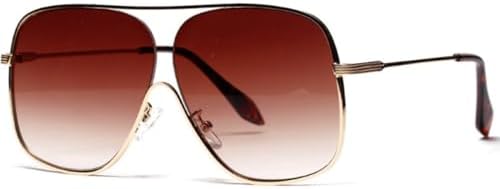 

Солнцезащитные очки большого размера 2027 года, квадратной формы, для женщин и мужчин, с металлической оправой, градиентные солнцезащитные очки в стиле панк MTZJH, Gradient Tea