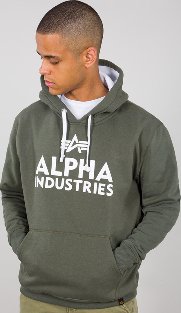 

Худи Alpha Industries Foam Print Hoodie, оливковый
