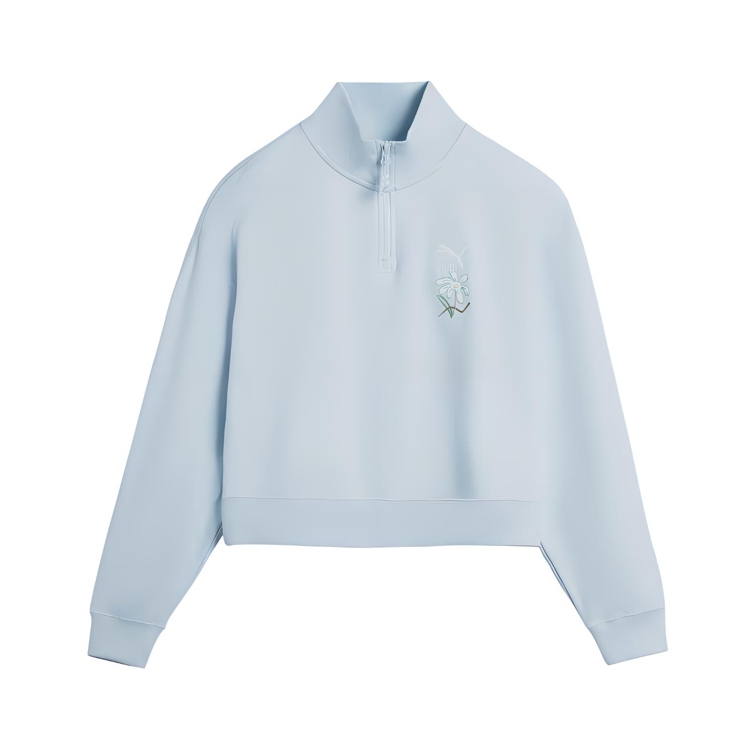 

Puma Женская толстовка, синие, с воротником-стойкой, средней толщины, другие