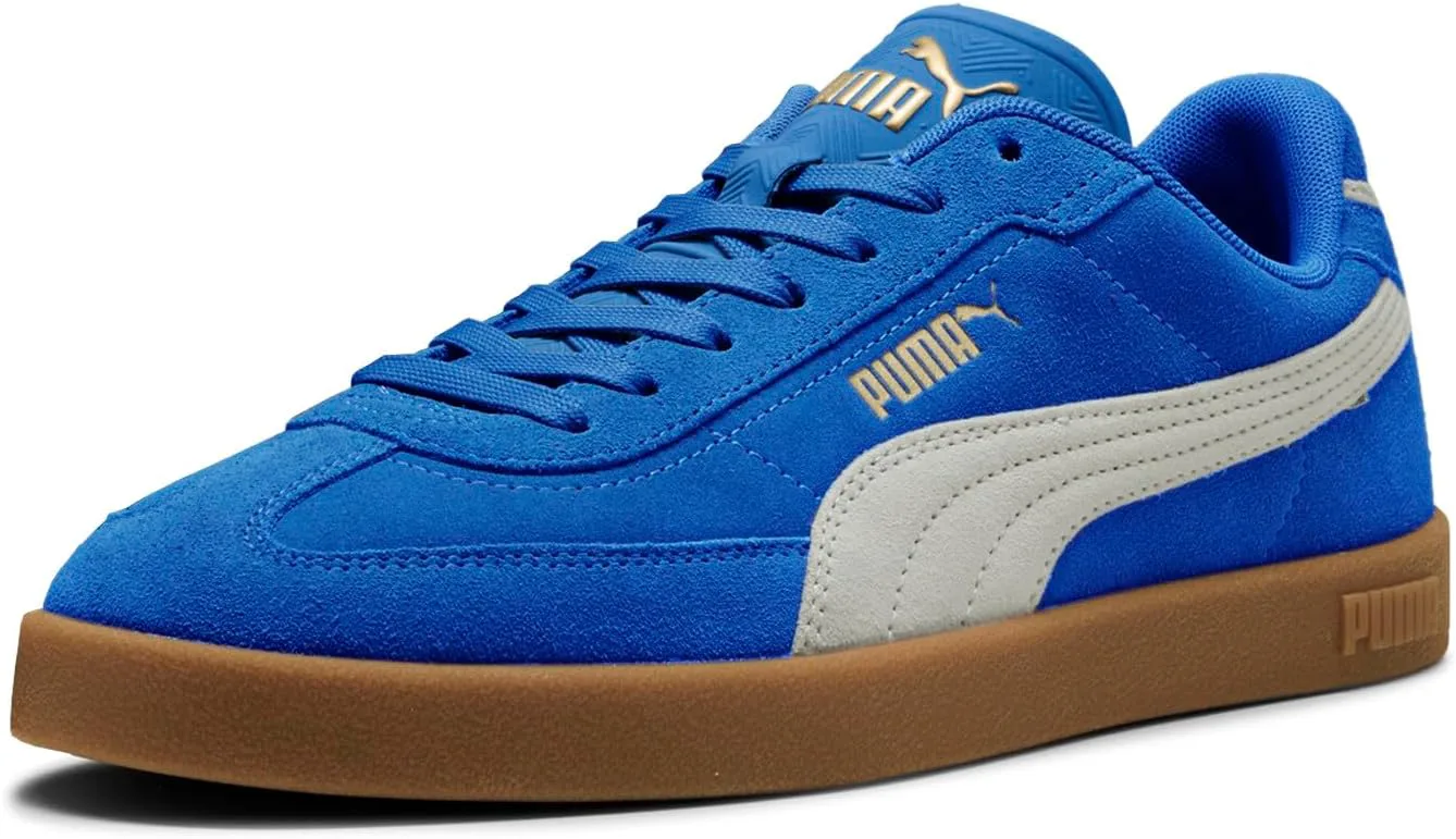 Мужские замшевые кроссовки PUMA Club II Era на шнуровке, повседневные - синие, сине-белый