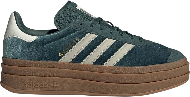 Женские кроссовки Adidas Originals Gazelle Bold, зеленый/серый