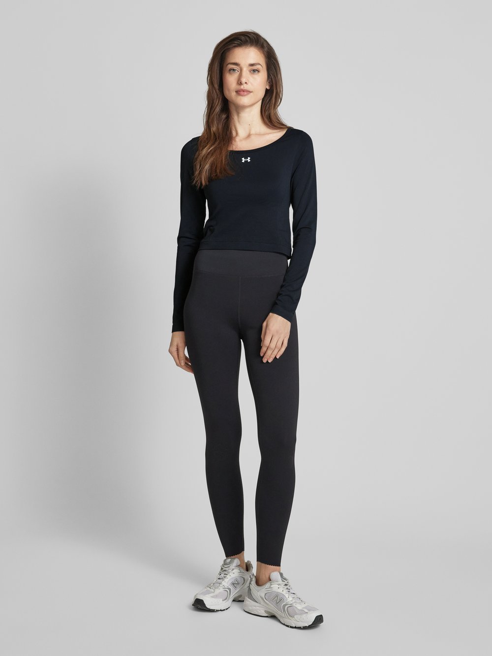 

Лонгслив с логотипом Under Armour, черный