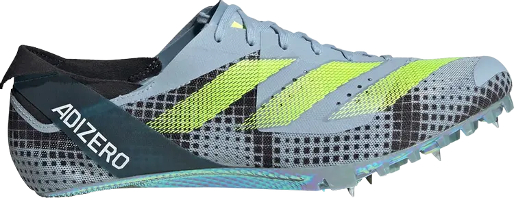 

Кроссовки Adizero Finesse Spikes 'Wonder Blue Lucid Lemon', синий