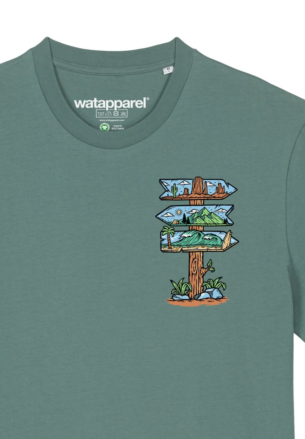 

Футболка с принтом ADVENTURE IS EVERYWHERE watapparel, зеленый
