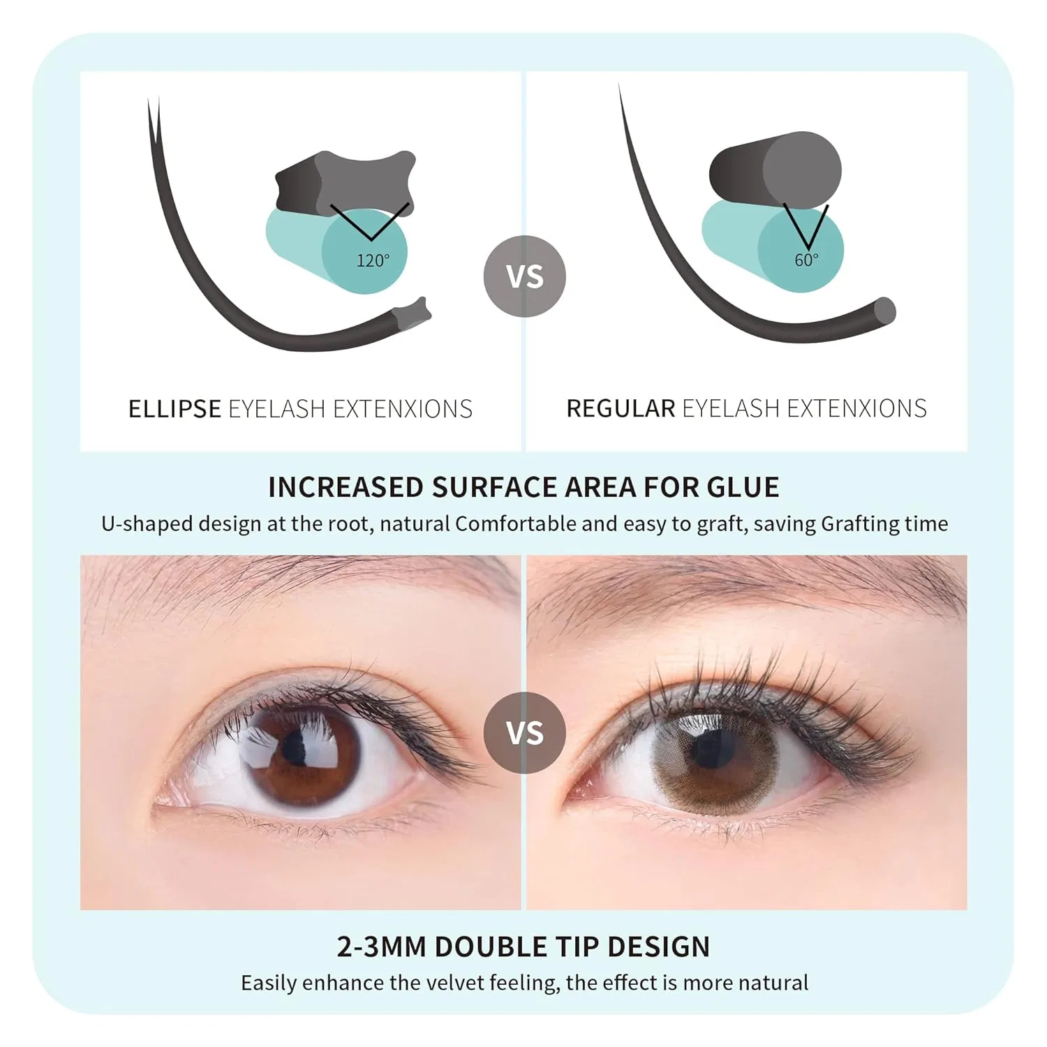 Плоские эллиптические накладные ресницы «Ellipse Flat Eyelashes» Annafris — фото 4