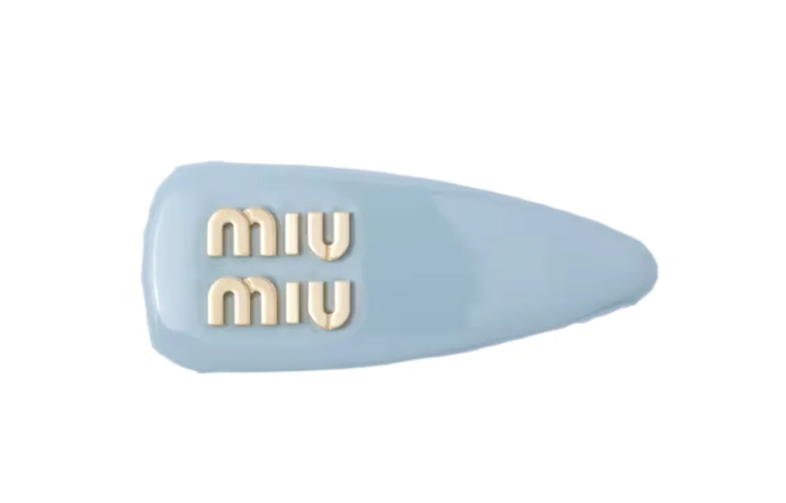 MIU MIU Металлические заколки для волос женские Interstellar Blue — фото 3