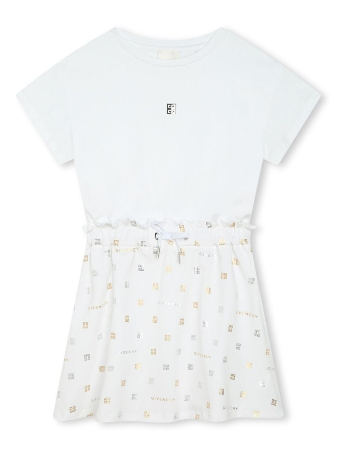 

Givenchy Kids платье с узором 4G, белый