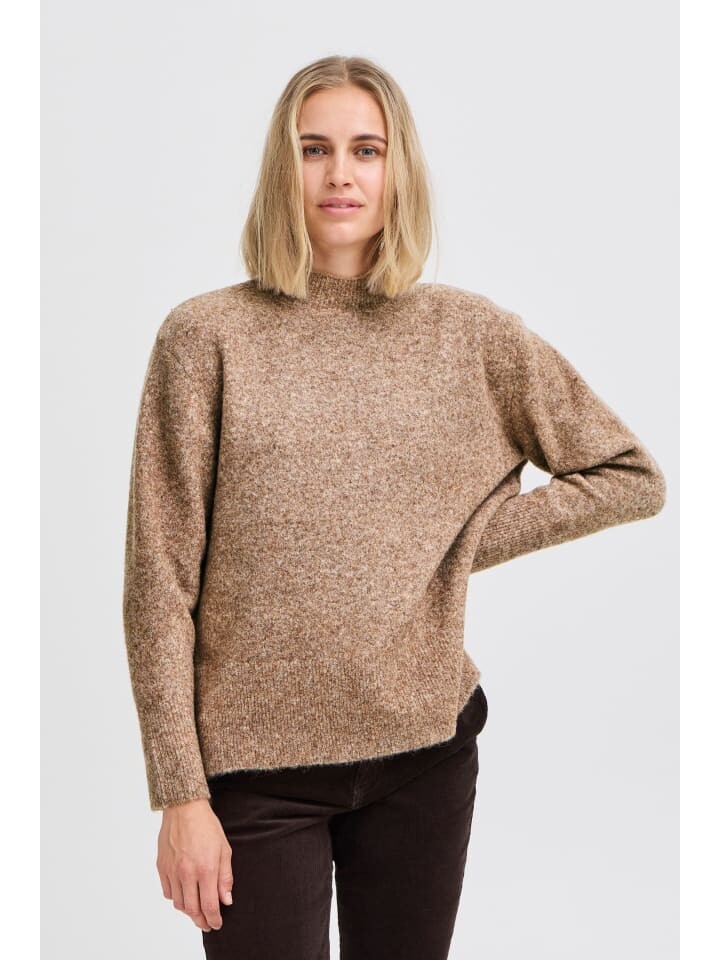

Пуловер PULZ Jeans Strick, коричневый