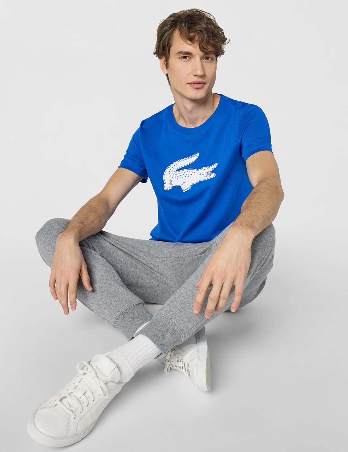 Футболка Lacoste Ultra Dry, мужская спортивная, белая — фото 2