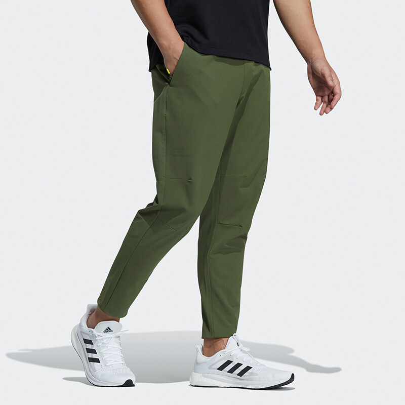 Трикотажные спортивные штаны мужские Adidas, зеленый — фото 4