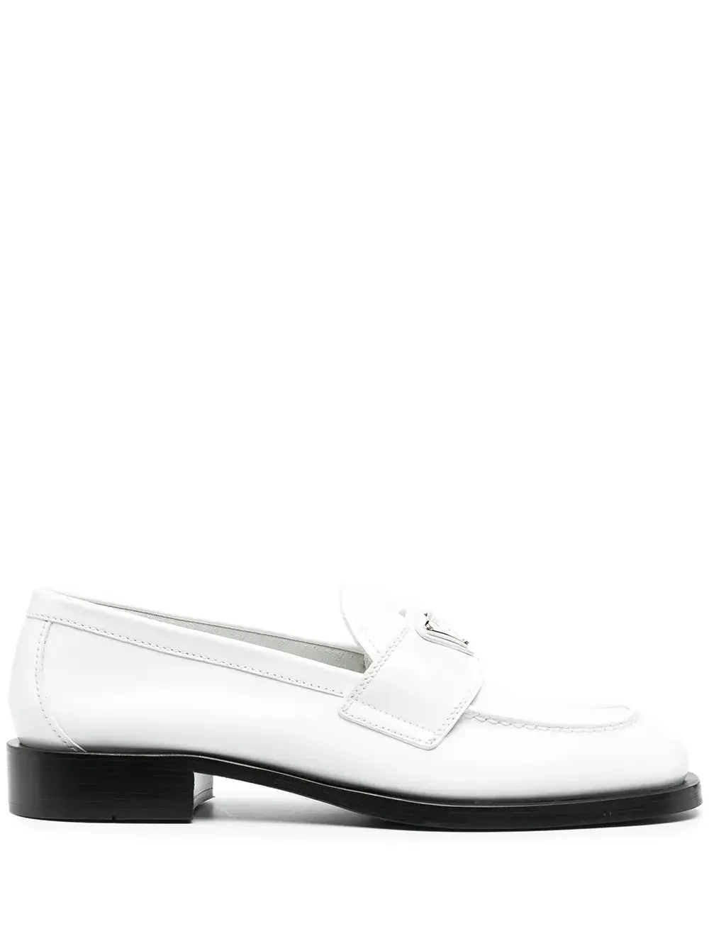 Лоферы с логотипом Prada, белый