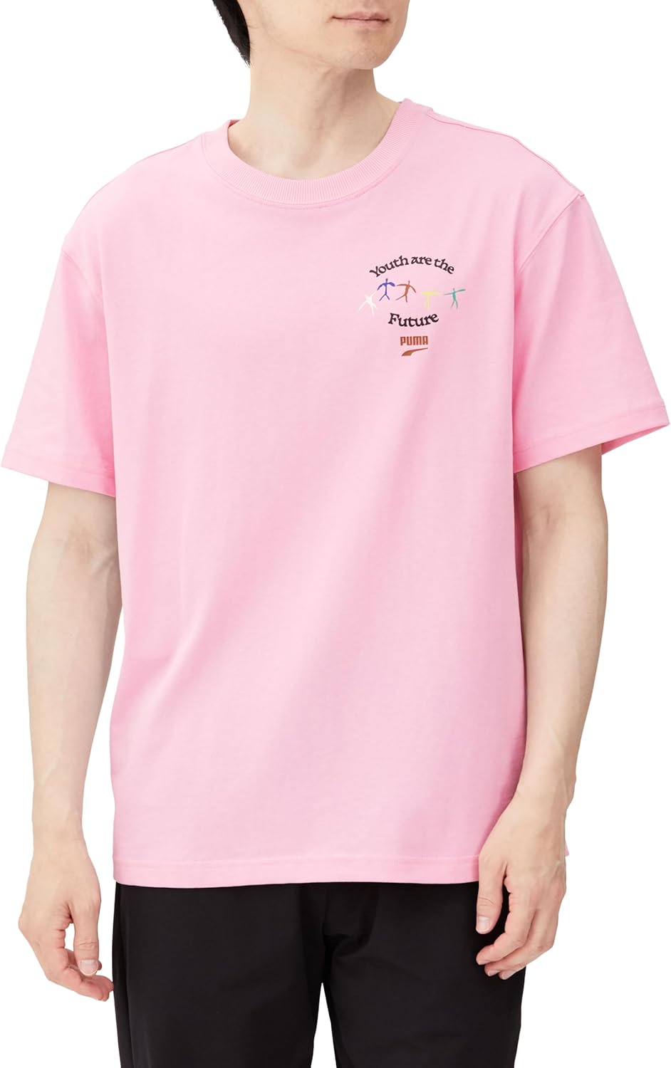 

Мужская повседневная футболка Puma DOWNTOWN с графическим принтом, розовый