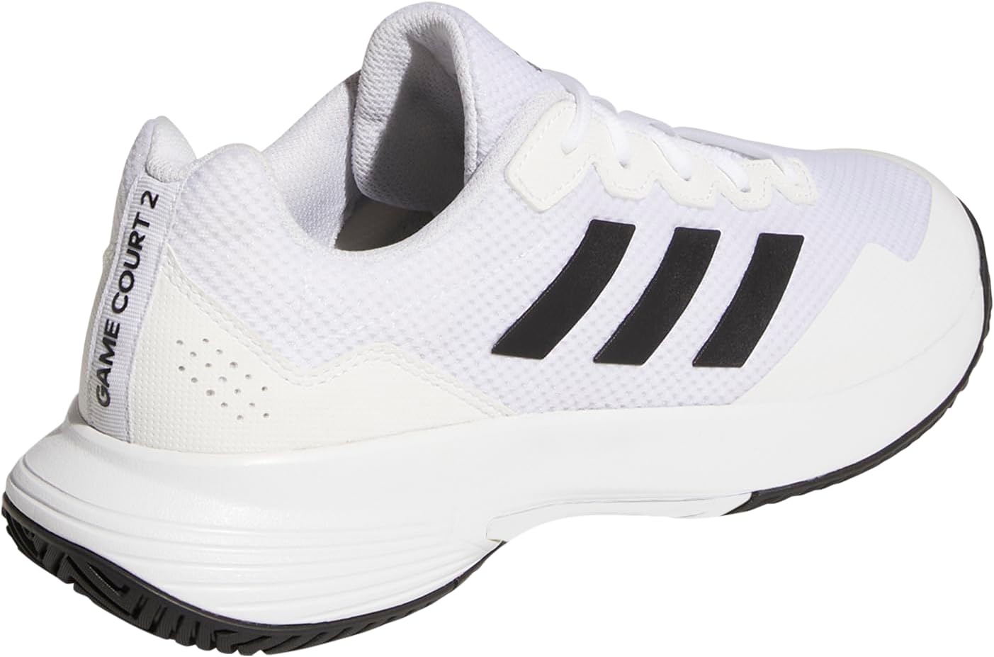 Мужские теннисные кроссовки Adidas Gamecourt 2, белый/черный — фото 3