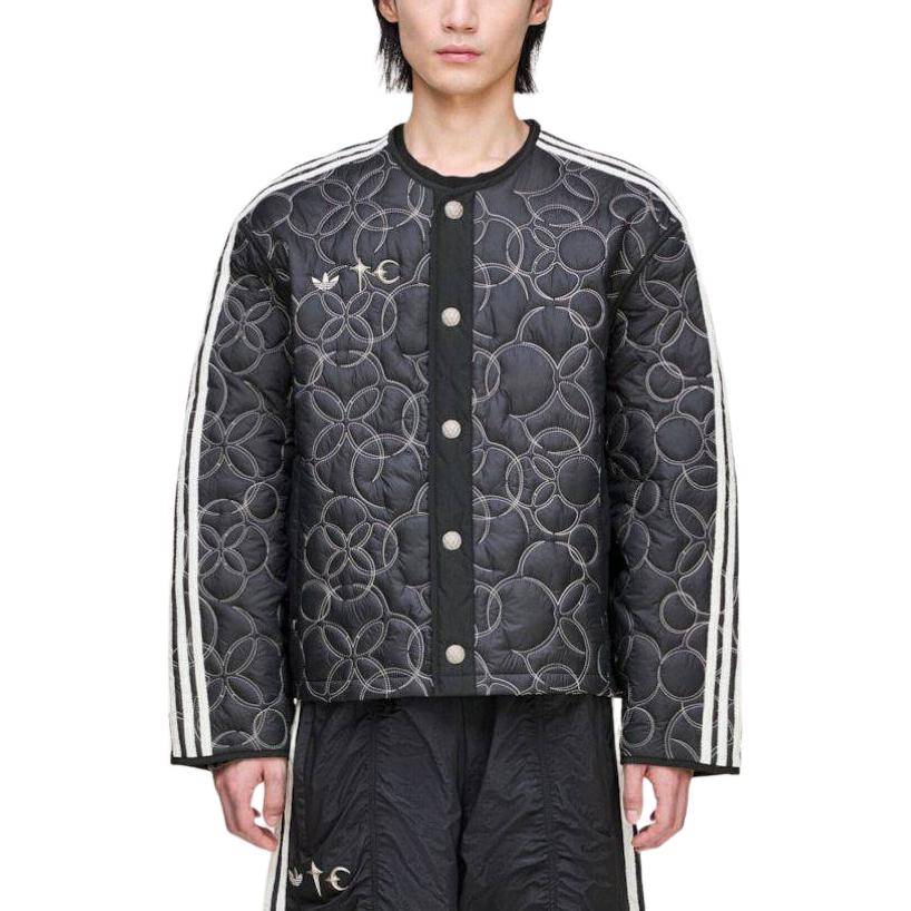 Куртка thug club утепленная стеганая куртка-пуховик мужская Adidas Originals, черный/серебристый металлик — фото 2