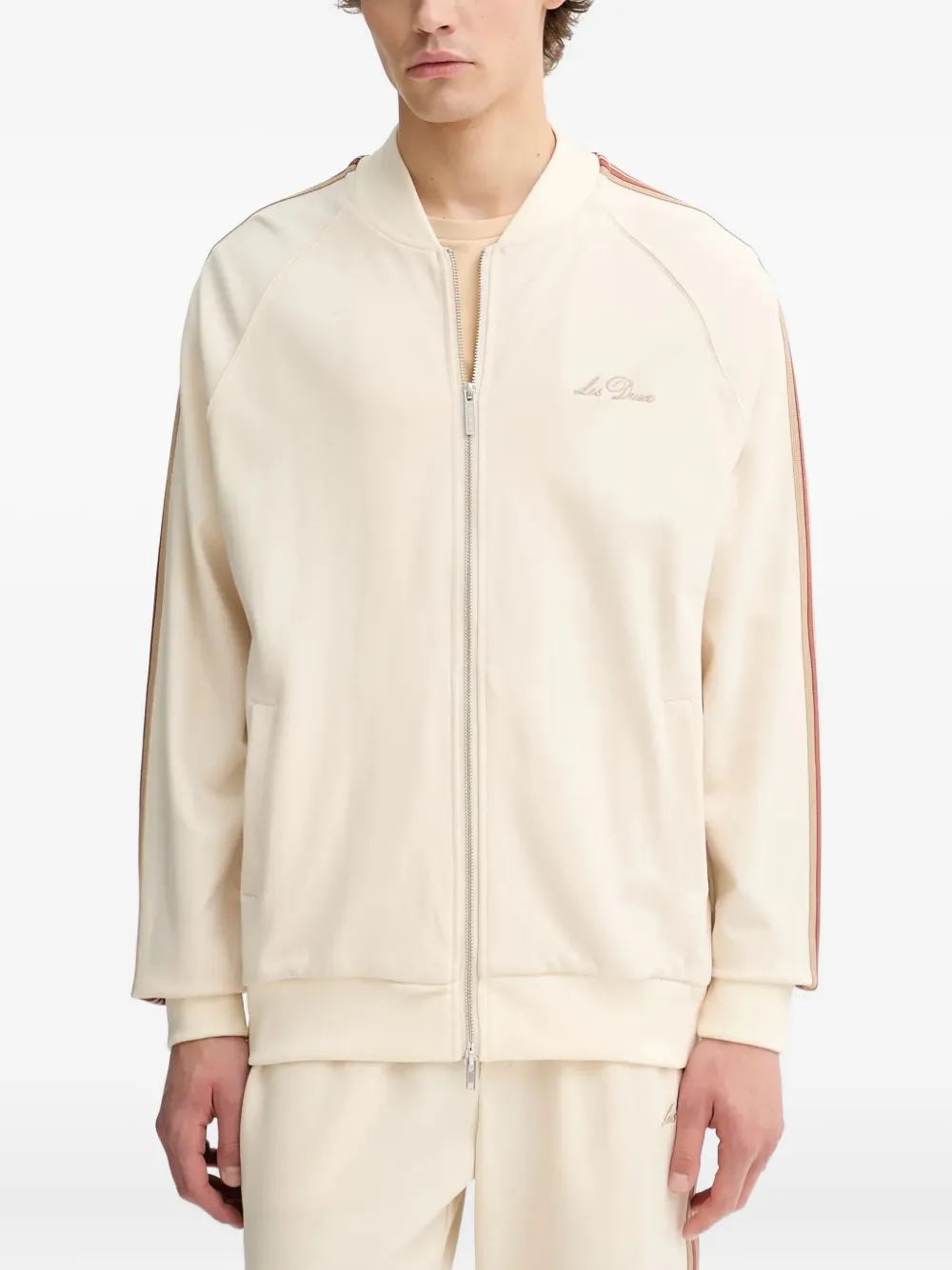 

Свитшот на молнии Clyde с полосатыми деталями Les Deux, нейтральный