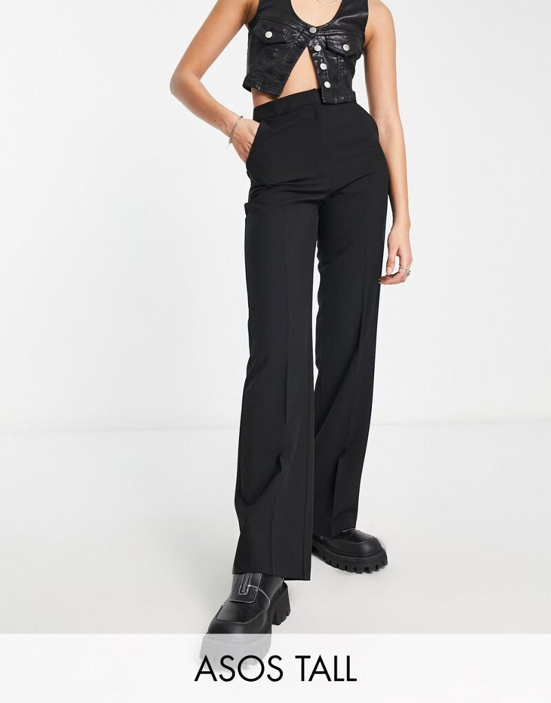 

Черные брюки прямого кроя ASOS DESIGN Tall