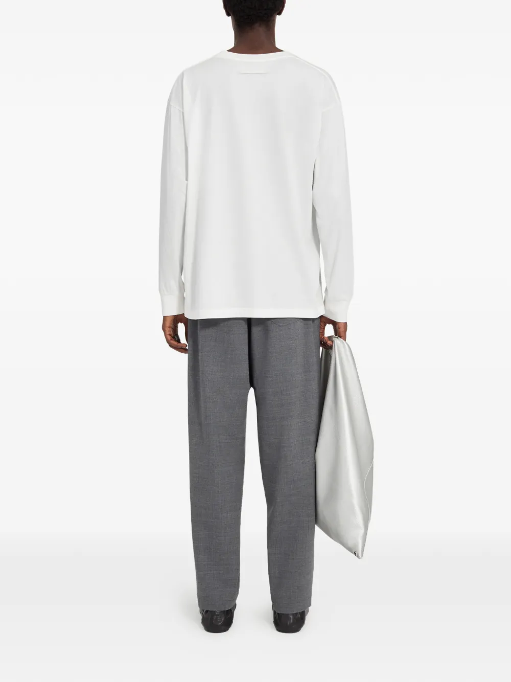 Футболка с длинными рукавами и нашивкой Mm6 Maison Margiela, белый — фото 4