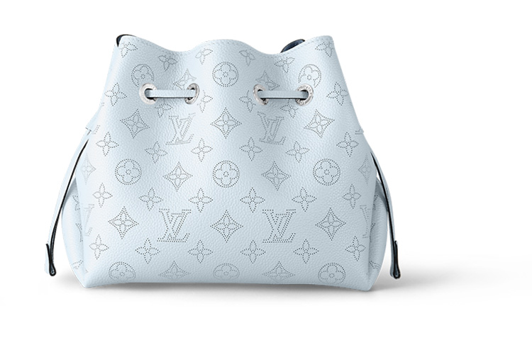 Сумка-ведро Bella Cow из кожи, женская, синяя, LOUIS VUITTON — фото 3