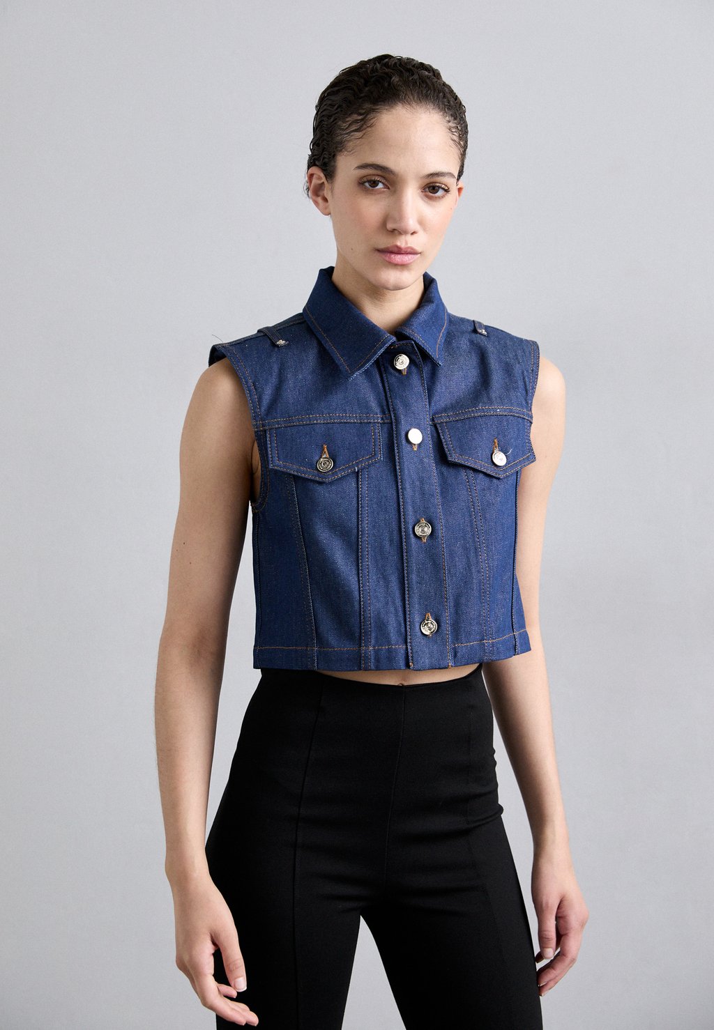 

Блузка на пуговицах BERRY Maje, темно-синий