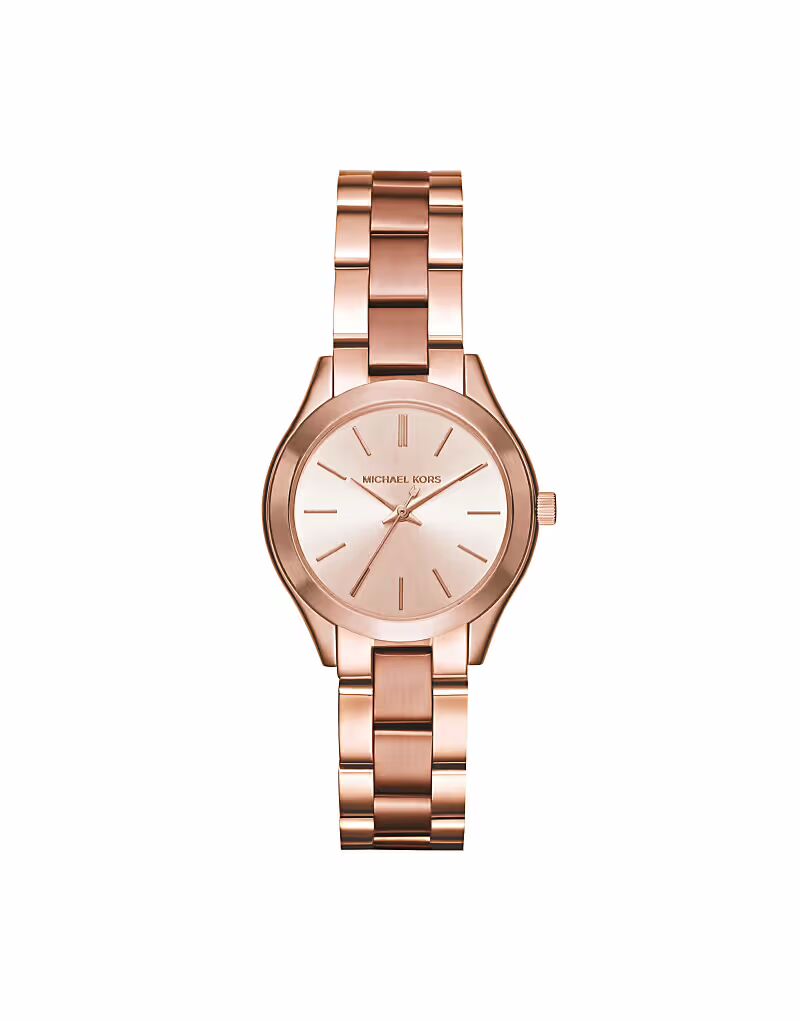 

Тонкие часы Michael Kors Runway из розового золота MK3513