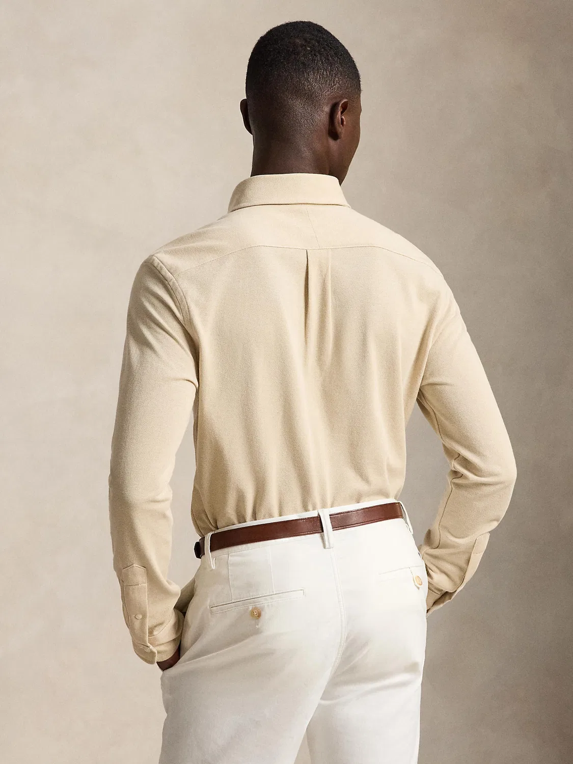 Рубашка приталенного кроя на пуговицах Polo Ralph Lauren, Beige — фото 4