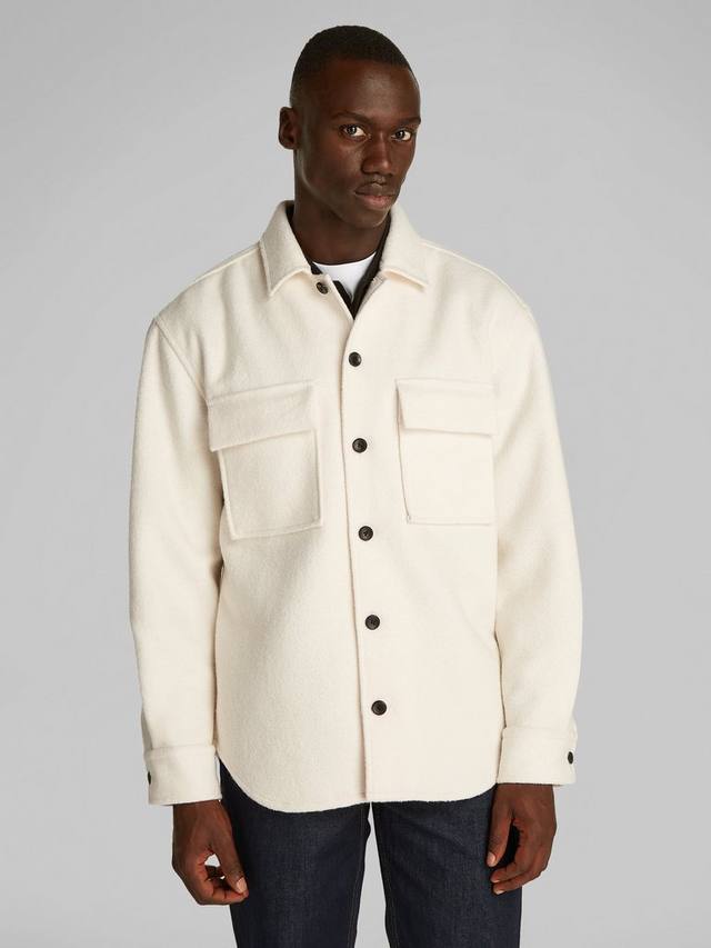 

Расклешенная блуза из букле Calvin Klein, Antique White