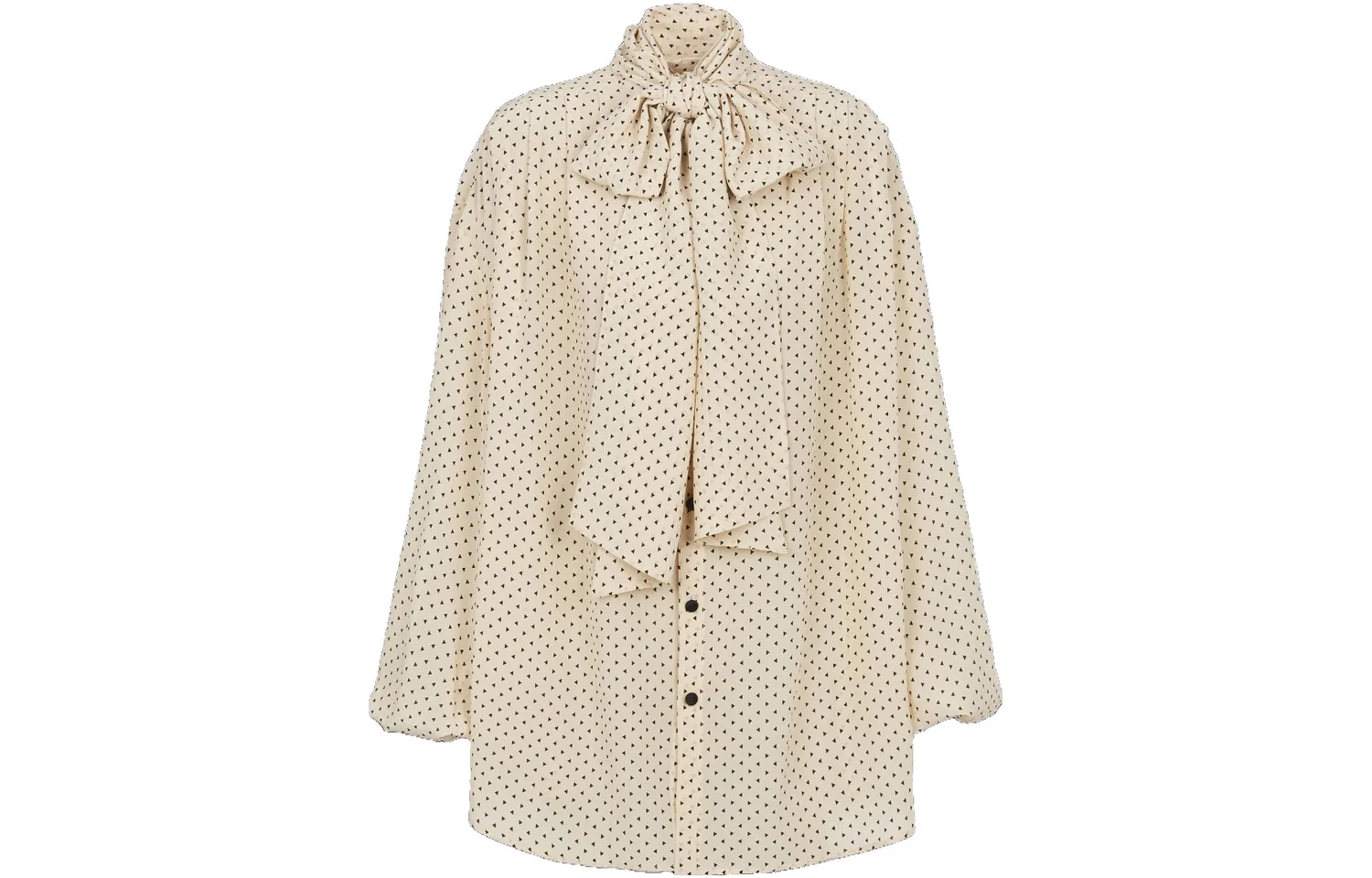 Блуза с принтом и бантом Balmain Beige Yellow