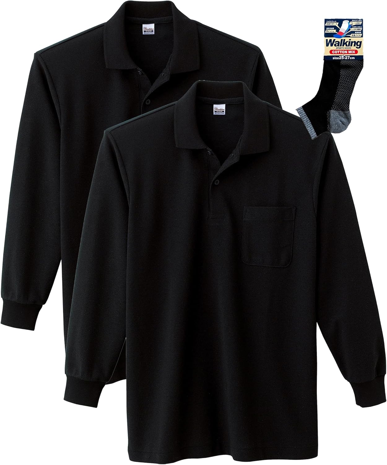 

Мужская рубашка-поло Printstar 00169-VLP, пике из тетронового хлопка (TC), с длинным рукавом, с карманом, 5,8 унций, черный