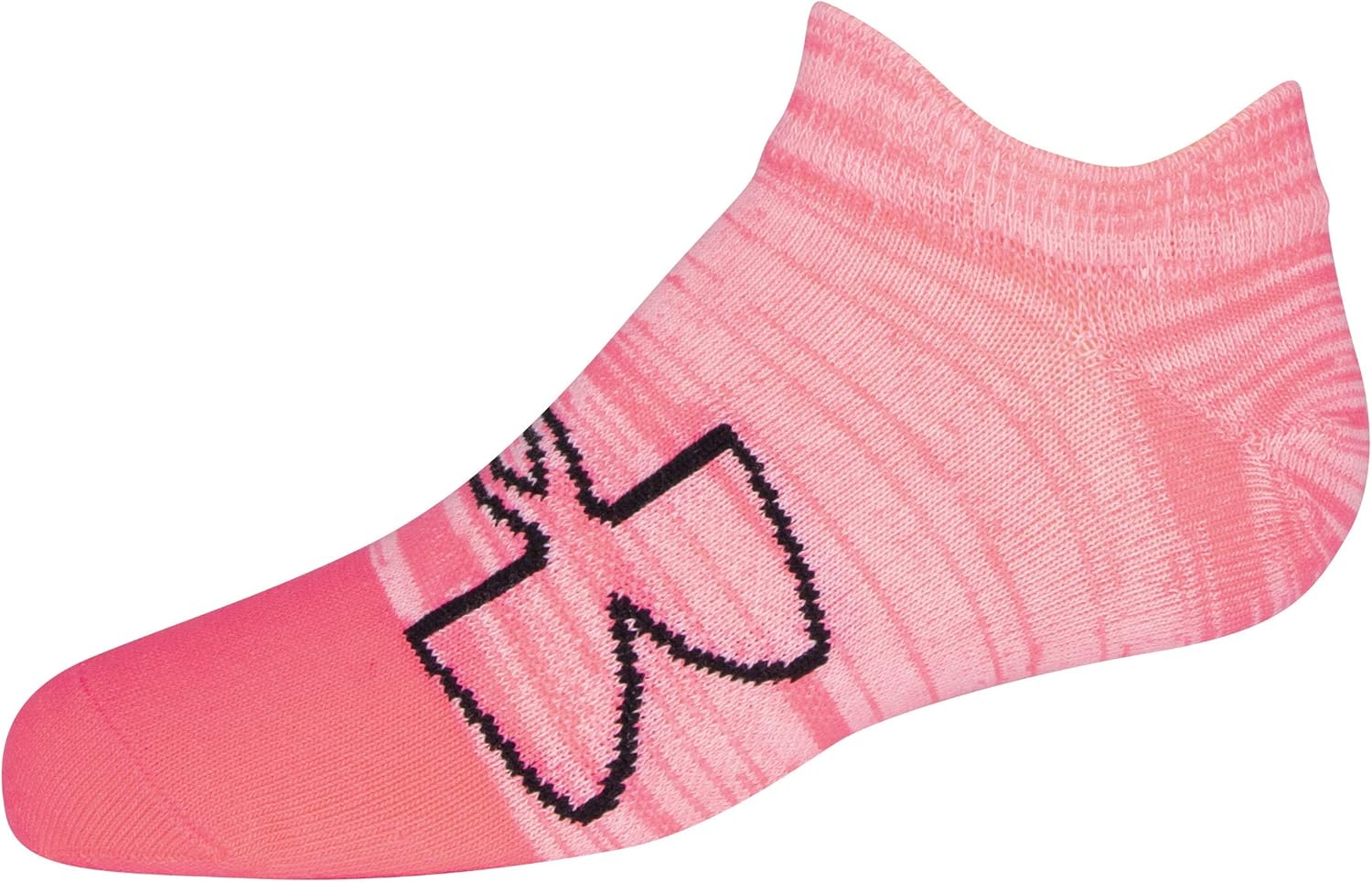Under Armour Kids' Essential 2.0 легкие носки ноу-шоу (6 пар), Cerise/Beta Tint Assorted — фото 3