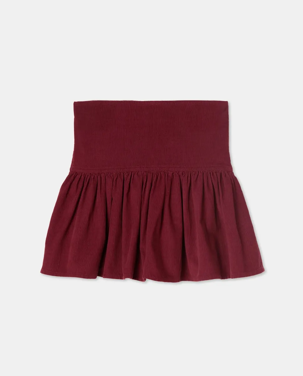 

Детская мини-юбка из микровельвета с расклешенной юбкой и резинкой на талии Kids El Corte Inglés, бордовый