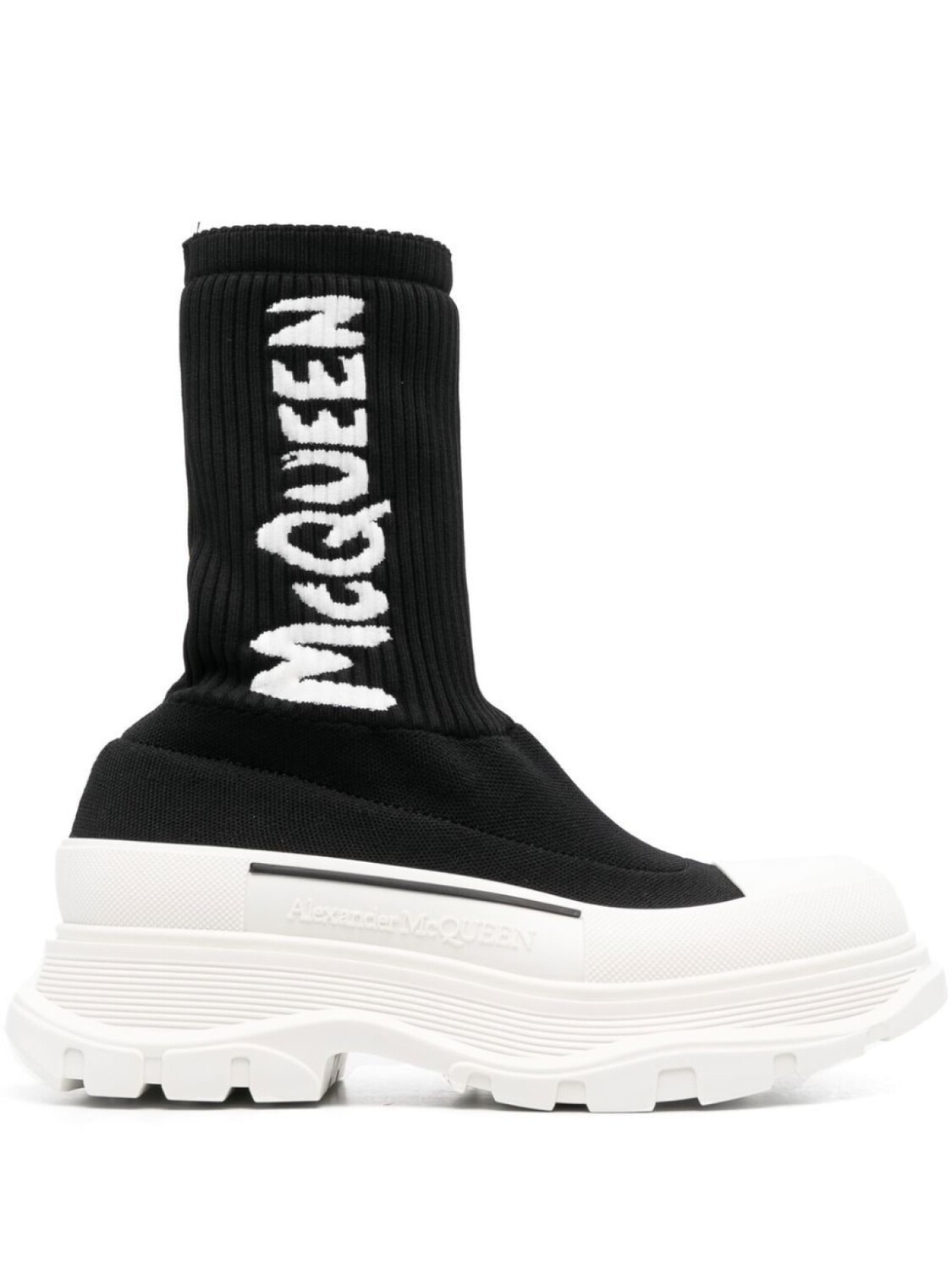 

Alexander McQueen кроссовки-носки с логотипом, черный