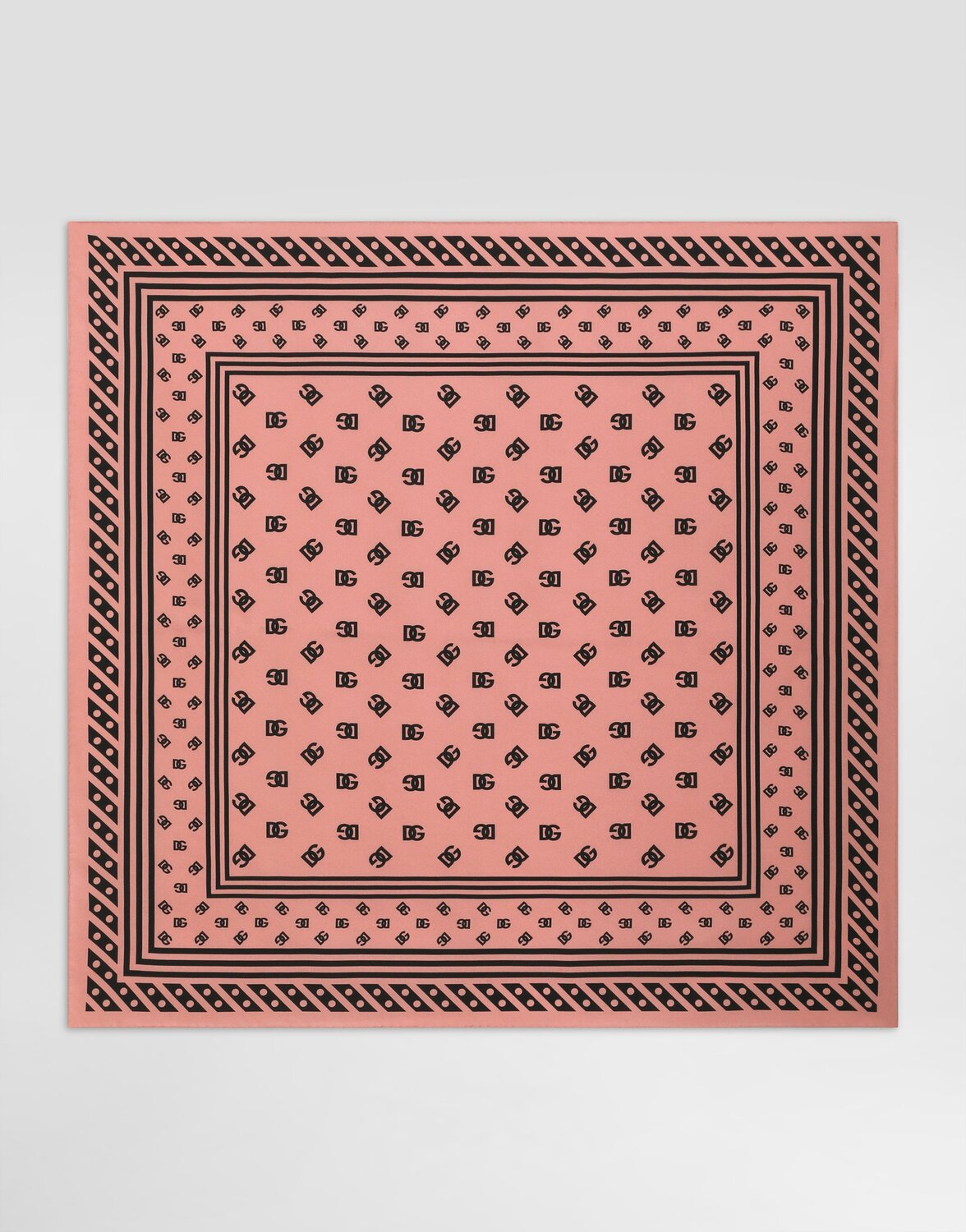 

Платок из шелкового твила с принтом логотипа dg по всей поверхности (90x90) Dolce & Gabbana, принт