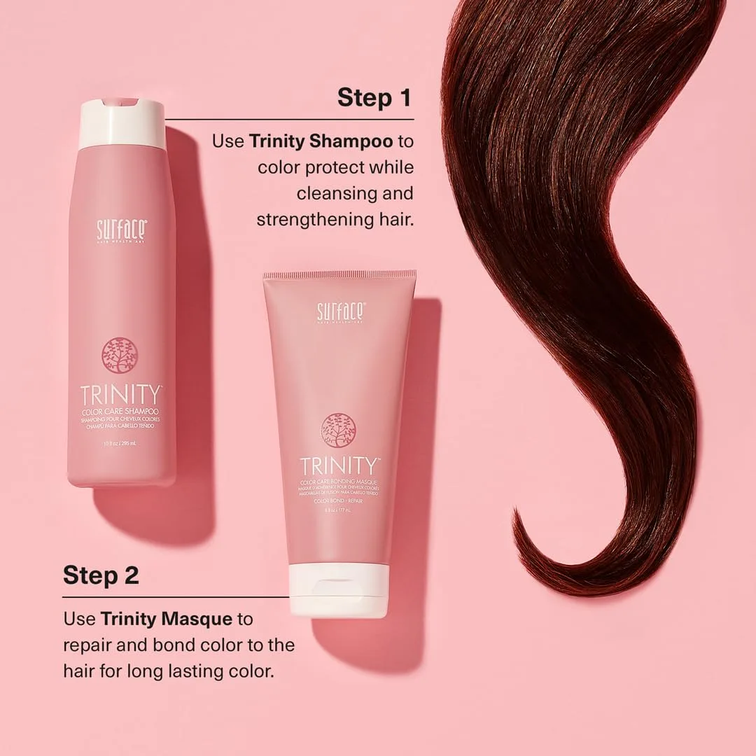 Набор для ухода за окрашенными волосами Surface Hair Best: шампунь и маска Trinity, а также тоник Trinity Repair Tonic для предотвращения выцветания и максимального восстановления, 3 предмета. — фото 4