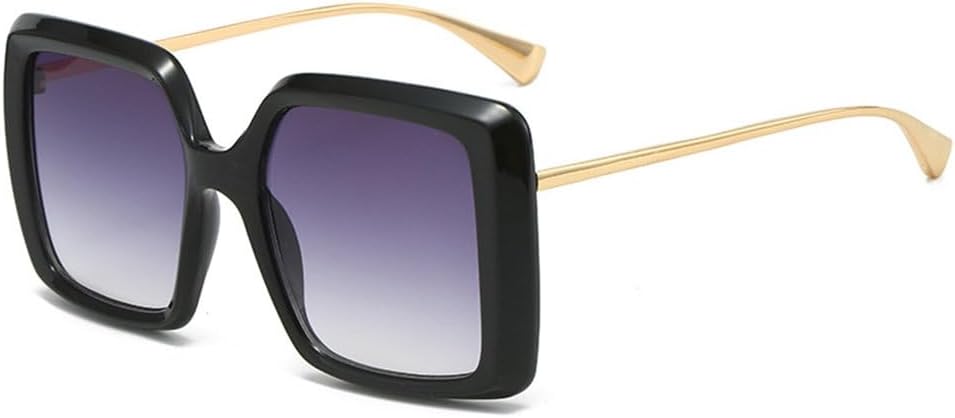 

Солнцезащитные очки большого размера 2026 года с двухцветным градиентом для женщин, модные солнцезащитные очки UV400 для мужчин в стиле панк, черные и серые MTZJH, One Color