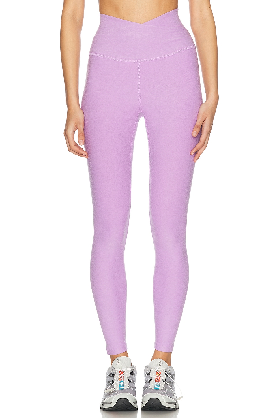 

Spacedye At Your Leisure Высокие Миди-Леггинсы Beyond Yoga, Lilac Petal Heather