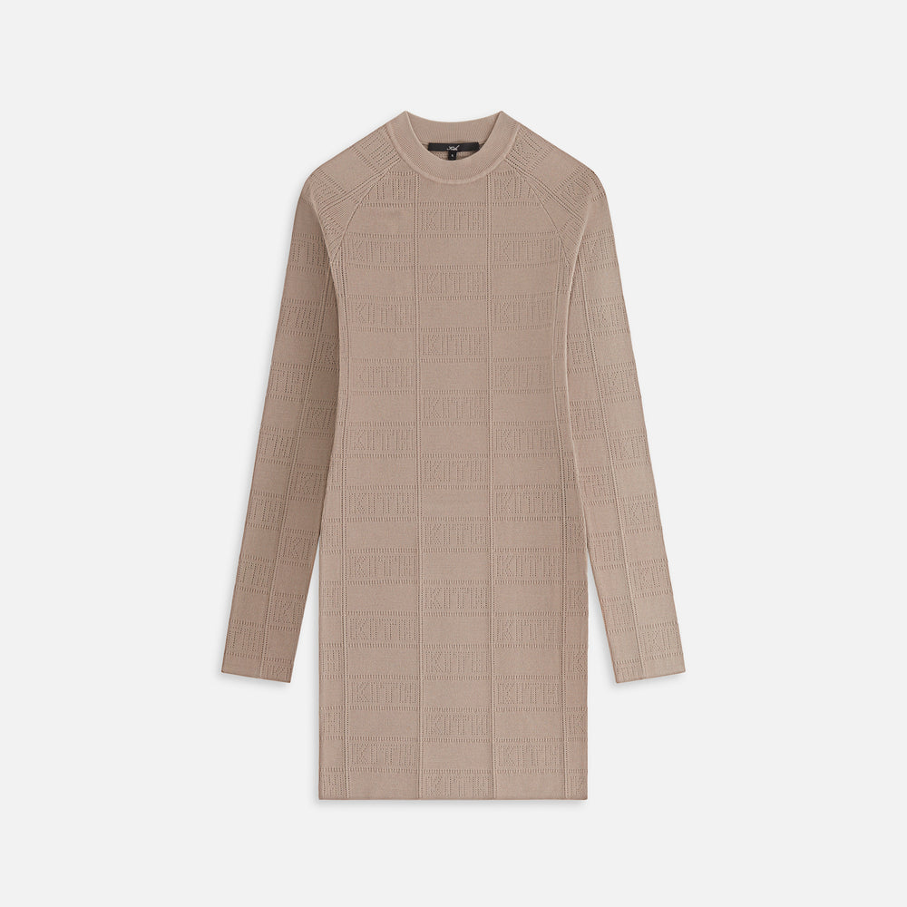 

Платье Kith Women Cassan Monogram Pointelle Dress, цвет Wren