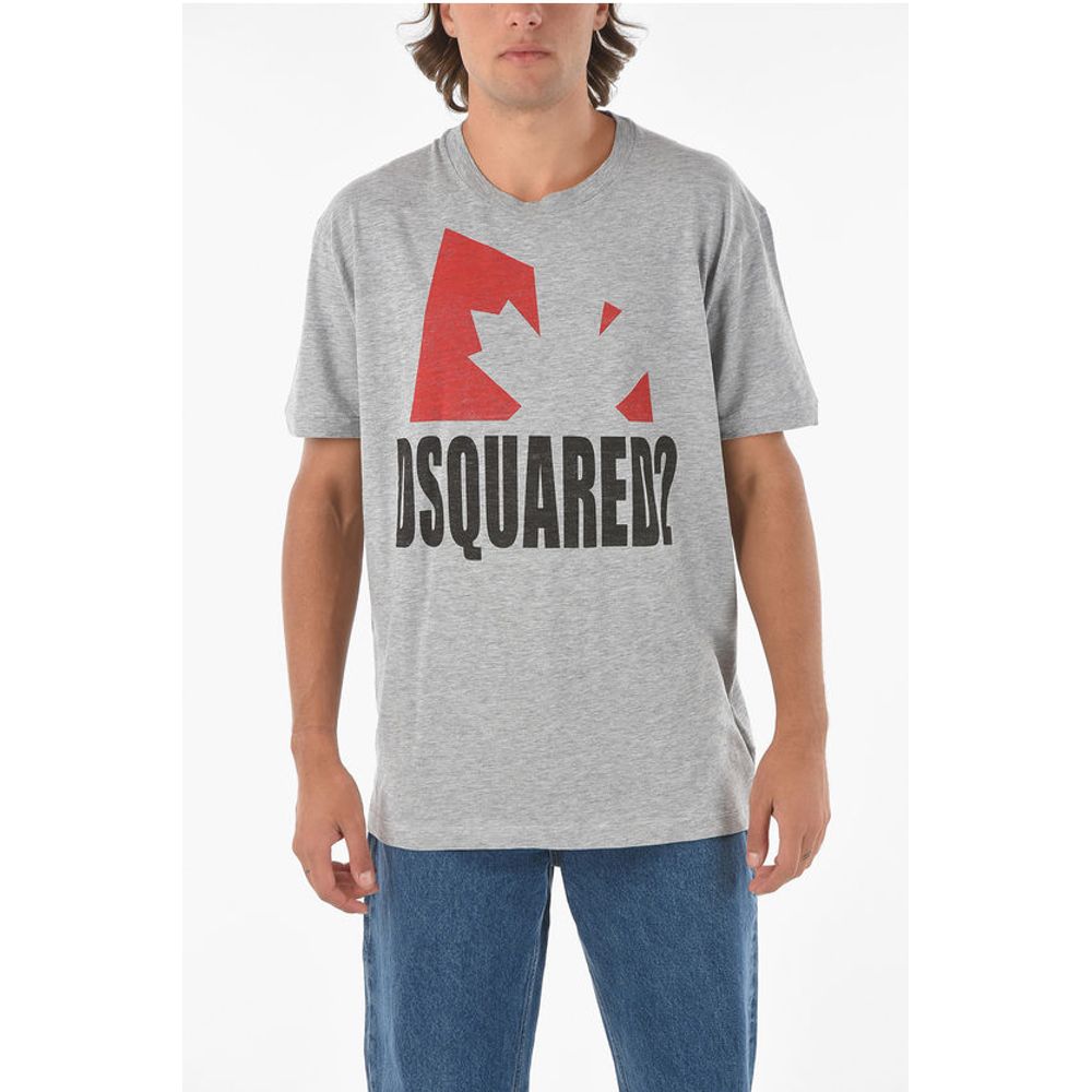

Футболка из хлопка с круглым вырезом и логотипом Dsquared2, Gray