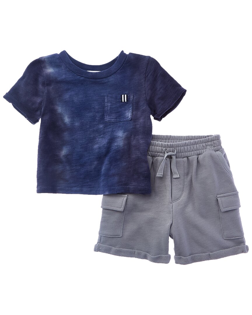 

Великолепный комплект из 2 предметов: футболка и шорты с эффектом тай-дай Splendid, синий