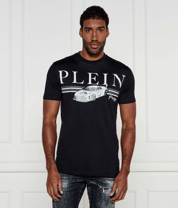 

Футболка гоночные автомобили Regular fit Philipp Plein, черный
