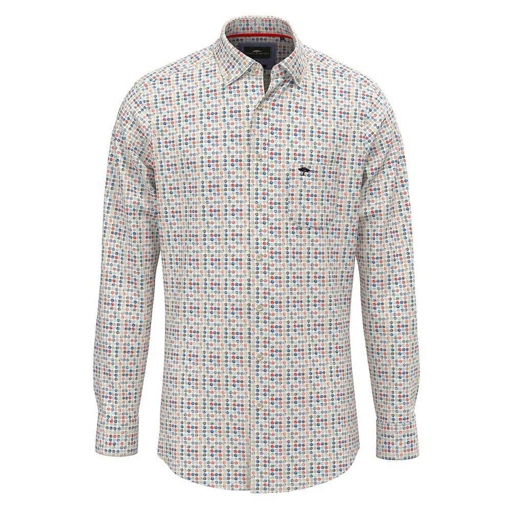 

Рубашка с длинным рукавом Fynch Hatton Combi Print, бежевый