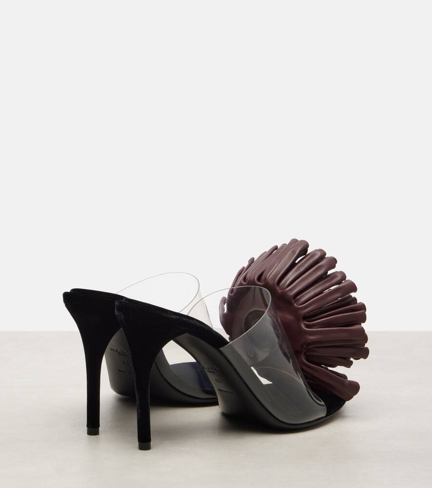 Асимметричные мюли с цветочной аппликацией Alaïa, Aubergine — фото 2