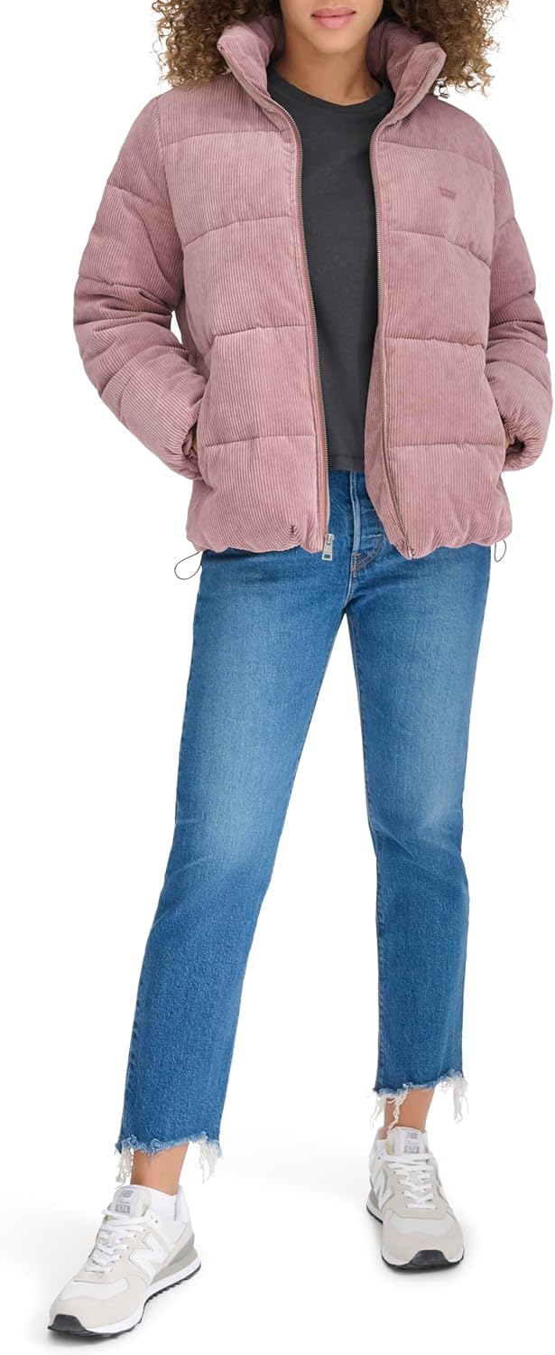 Женская вельветовая куртка-пуховик Levi's Zoe (стандартные и большие размеры), New Rose Taupe Corduroy — фото 2