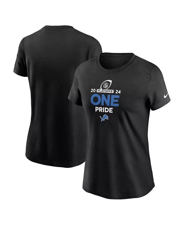 

Женская черная футболка Detroit Lions 2024 NFL Playoffs Nike